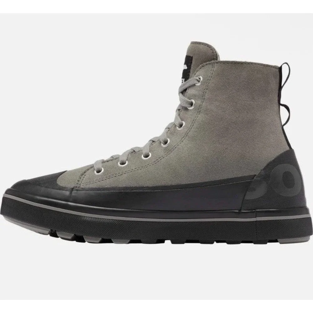 NIB $196 SOREL 12 Cheyanne Metro II Sneaker Waterproof Boots Quarry Gray Black